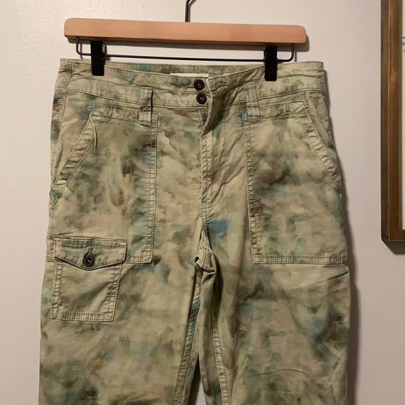 Anthropologie 'The Wanderer' Tye Dye Partial Linen Cargo Pants - Picture 2 of 11